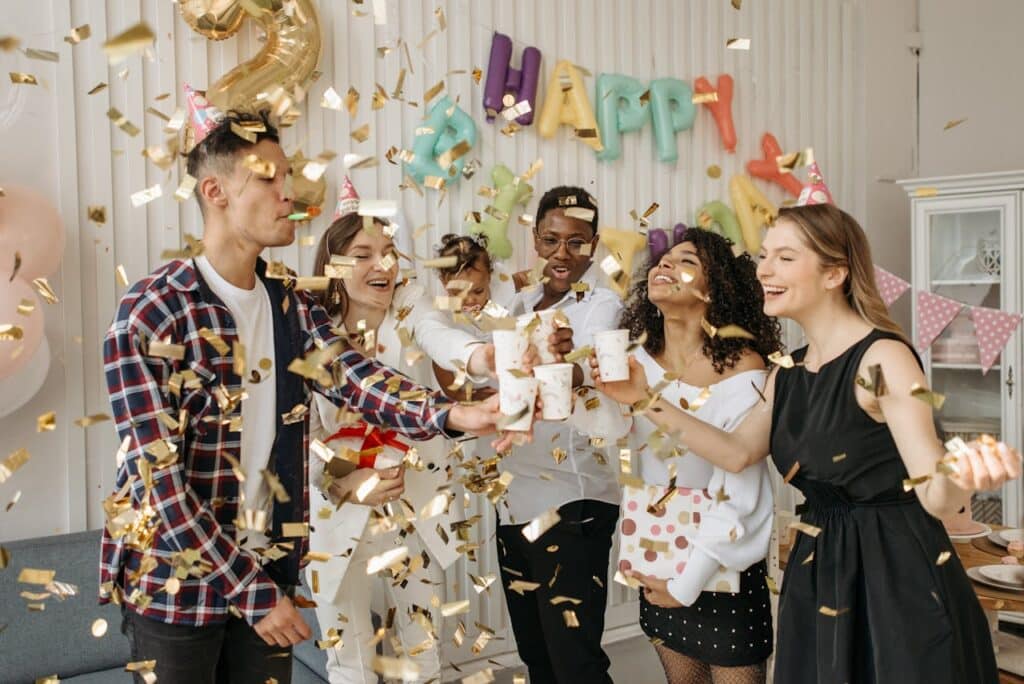 https://www.pexels.com/photo/family-and-group-of-friends-celebrating-a-child-s-birthday-7180617/ - surprise party